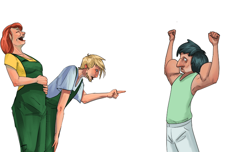 They found it humorous (humerus) that my biceps were so enormous